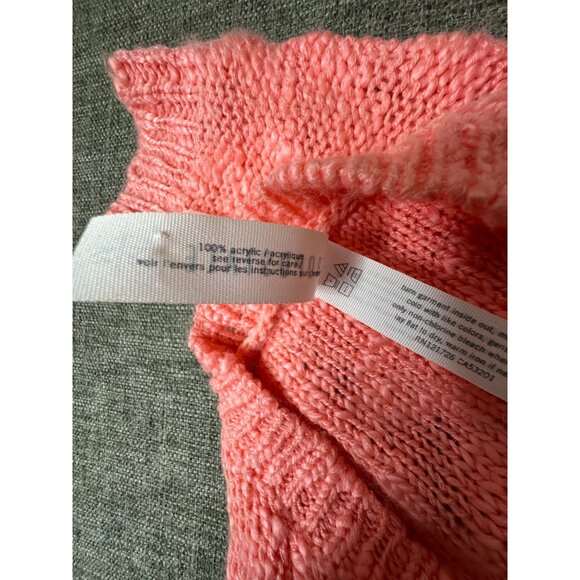Aeropostale Coral Cable Knit Sweater Womens Acrylic Size Medium - Picture 5 of 7
